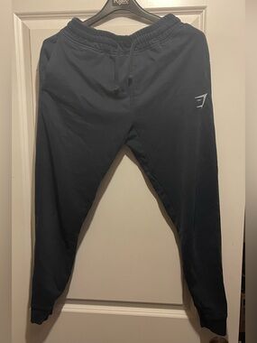 Gymshark navy blue crest joggers size small